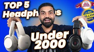 Top 5 Wireless Headphones Under 2000 in Flipkart BBD Sale || Headphone under 2k