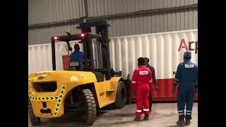 12 Meters Container Moving || 10 Ton Forklift || Forklifts Rental Abu Dhabi UAE