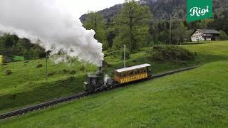 Lok 7 bei der Testfahrt auf die Rigi