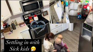 DITL -  New Home - Unpacking With Sick Kids - $350 Target Haul