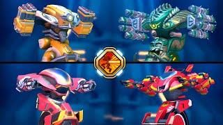 Killshot & Longarm 12, Rocket Mortar 12, Stasis Beam 12, Helix Rack 12 - Mech Arena