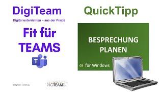 03 Microsoft Teams - Besprechung planen (Windows) für Lehrkräfte