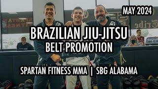 Brazilian Jiu-Jitsu #BJJ Belt Promotion at Spartan Fitness MMA in Birmingham AL May 2024 #jiujitsu