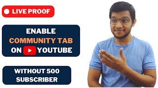 How to Enable Community Tab on YouTube Without 500 Subscriber
