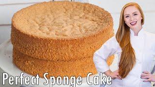 How to Make the PERFECT Sponge Cake!! EASY, No-Fail Recipe!