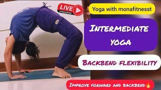 Bridge Pose -  Intermediate yoga Level Asana 45 minutes @monafitnesst