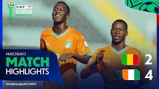 Mali 2-4 Côte d'Ivoire Match Highlights l TotalEnergies AFCON U-17 l Matchday 3
