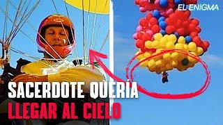 Voló atado a 1000 globos, desapareció y fue hallada solo la mitad de él