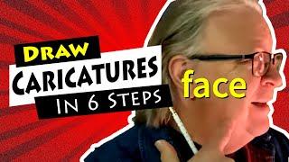 Draw a caricature in 6 steps