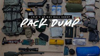 Pack Dump - 10 day Alaska Dall Sheep hunt with Lyle Hebel