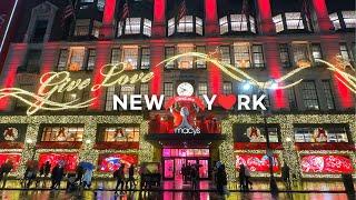 [4K] NYC Christmas: The 2024 Bergdorf Goodman & Macy's Holiday Window Display | Nov. 2024