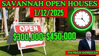 Savannah Open Houses 1/12/25 $300,000-$450,000 #savannahrealestate #realestate