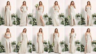 Bubbly, beautiful, and budget-friendly: Carlyna Champagne bridesmaid dresses with free shipping.