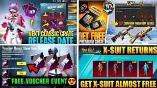 BGMI NEXT CHARACTER VOUCHER|M416 GLACIER FREE TRICK| BGMI PREMIUM CREATE LEAKS|X-SUIT RETURNING?