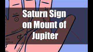 Rare Saturn symbol on Jupiter mount as outlined in Palmistry books, scarcely observed in reality.