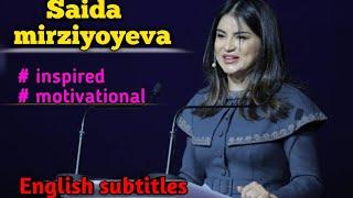 Motivational speech by Saida Mirziyoyeva with Big subtitles