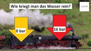 How does the water get into the boiler of the steam locomotive? Boiler feeding | Alex E