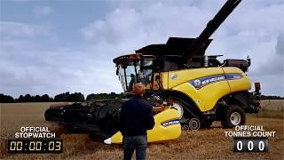 New Holland CR10 90 combine Guinness World Records attempt