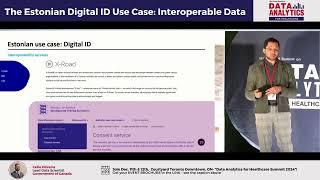 Celio Oliveira: The Estonian Digital ID Use Case- Interoperable Data | DATA ANALYTICS FOR HEALTHCARE