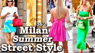 +36°c Italian Summer Outfit | Milan Window Shops | Stylish Summer Looks and Fashionable Outfit