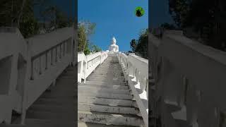 Climbing stairs of White Buddha statue in Pai  #paryatakparag #travelblogger #minivlog #buddha