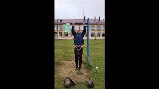 Andrey SMAEV - The Strongest chinups training (+157kg etc..)