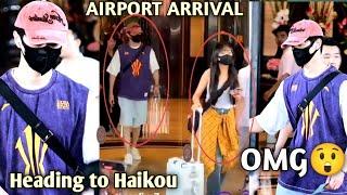 Shocking! Xu Kai And Cheng Xiao Arrived Airport Heading to Haikou Fans Go Wild