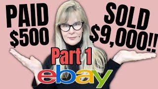 #59 eBay Sales PART 1 Vintage Jewelry Yard Sale Finds Thrift Stores How to Sell on Ebay