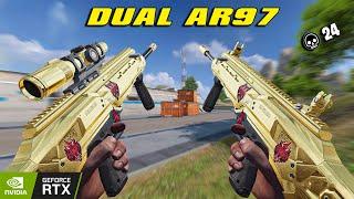 Dual AR97 scope 6x 24 kill solo vs squad Blood strike pc max graphic 240 fps rtx 2060