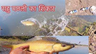 How to catch carp fish (rahu) with wheat flour bait || guccha hook fishing|| आटे से मतली मारे ऐसा 