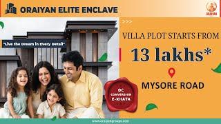 Oraiyan Elite Enclave: Luxury Villa Plots starting at 13 Lakhs* | Your Dream Home Awaits