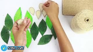 JUTE LIFE HACK JUTE FLOWER ORIGAMI WALL HANGING