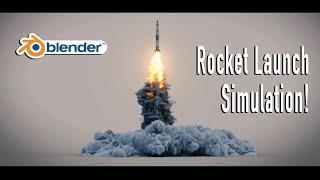 Blender 3d Rocket Launch Simulation: Full Tutorial ft. KHAOS add-on