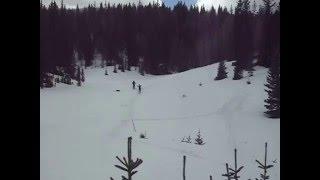 Backcountry skiing at Putney Gulch near Colorado Springs