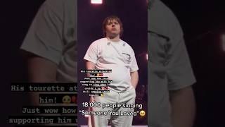 Lewis Capaldi Tourette attack and fans save the day #emotional #fans #lewiscapaldi #shorts #viral