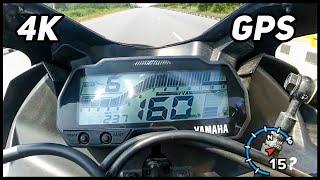 4K - Yamaha R15 V3 (GPS) TOPSPEED | GOPRO