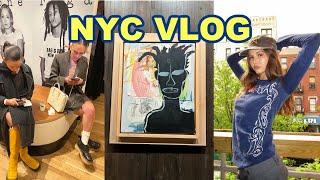 shopping and events with friends, Basquiat exhibit, mom visiting | NYC VLOG