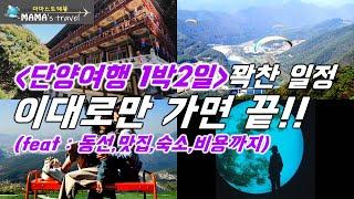 #283 [단양 여행] 1박2일가볼만한곳/이 동선대로 쭉 가면 꿀코스/소노문단양/카페산/만천하스카이워크/만천하모노레일/구경시장닭강정단빵제빵소/수양개빛터널/단양강잔도/구인사/고수동굴