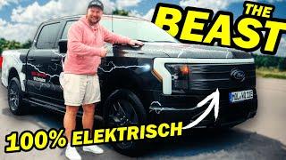 Die CYBERTRUCK Konkurrenz: FORD F150 LIGHTNING - 8 Getränkehalter - 4500kg Zugkraft | EFIEBER