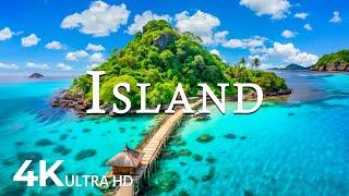 FLYING OVER ISLAND (4K UHD) - Soothing Music Along With Beautiful Nature Video - 4K Video ULTRA HD