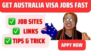 AUSTRALIA JOB SEARCH TRICKS & TIPS: Do this to get a visa sponsorship job