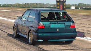 Modified Cars 1/2 Mile Accelerating - 1300HP VW Golf 2 R30 Turbo, M8 Competition, 1250HP RS6 V10