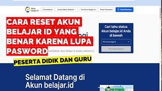 CARA RESET AKUN BELAJAR ID YANG BENAR KARENA LUPA PASWORD