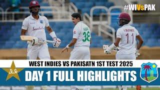 Pakistan vs West Indies 1st Test Day 1 Full Highlights 2025|Pak Vs WI 1st Test Match full highlights