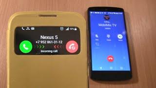 Incoming + Outgoing call at the Same Time  Samsung Galaxy S4 + LG Google Nexus 5