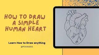 How to Draw a Simple Human Heart