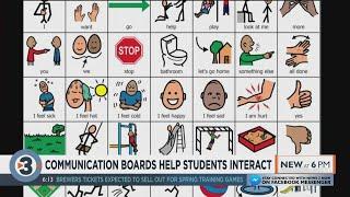 Communication boards help students interact