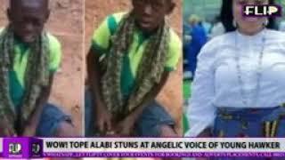 TOPE ALABI STUNS AT ANGELIC VOICE OF YOUNG HAWKER (Watch Video)