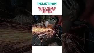 make useful metal puncher for big hole | make your own tools | @relietron   #shorts