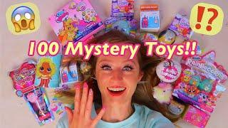 UNBOXING 100 MYSTERY SURPRISE TOYS!!(CHIBIES, MINI BRANDS, MASHEMS, REAL LITTLES + MORE!! [ASMR]
